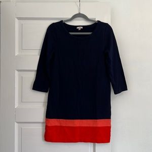 Gap Shift Dress Navy and Coral